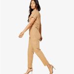 Outerknown  S.E.A. Tan Sand Cotton Linen Jumpsuit Short Sleeve Medium Photo 12