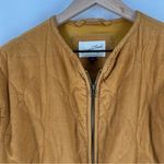Universal Threads Universal Thread Quilted Corduroy Jacket‎ Mustard Full Zip Front Collarless XS Photo 2