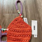 ASOS Colorblock Beaded Crochet Bralette Size 10 NWT Photo 3