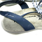 Skechers  size womens 10 strappy sandals activewear blue white‎ Photo 4