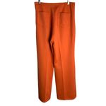 Buttons Vintage 70s Leisure Pant Suit S Orange Stretch Knit Pockets Zipper Photo 8