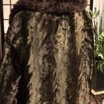 Vintage Teddy Fuzzy Faux Fur shearling boho penny lane hipster phobe western puf Brown Size L Photo 3