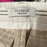 💙💖 Peserico Cream Houndstooth Handmade Pants Gold Size 4 Photo 4