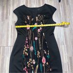 Connected Apparel Floral Embroidered Black Dress NWT Women's Size 12 Photo 1