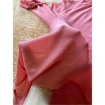 Hinge  100% silk Size M Coral Button Down Long Sleeve Blouse Photo 7