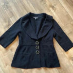 Classiques Entier  Sweater Jacket Cardigan with Pockets 3/4 Sleeves Sz S Photo 0