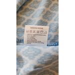 Urban Coco  Womens Dress Sz Large Blue Green Geometric Ruched Sleeves Peasant Photo 6