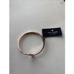 NWT KATE SPADE YOURS TRULY HEART PAVE OPEN HINGE ROSE GOLD CUFF BRACELET Photo 2