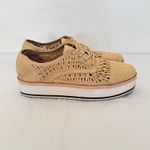 Chelsea and Violet  Pennytwo Raffia Platform Laceup Sneaker Sz 9 Street Casual Boho Photo 3