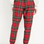 Old Navy Womens Flannel Jogger Pajama Pants 3X Red Tartan Plaid Christmas Plus Photo 2