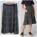 Whistles Black Sahara Print Avie Pocket Wrap A Line Skirt Size Medium Photo 2