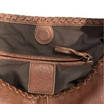 Lucky Brand Vintage Y2K Boho Brown Pebbled Leather Whipstitch Hobo Bag Purse Photo 7