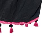 Pitusa New Mykonos Tassel Dress Black Pink Trim Pima Cotton Modal Size Standard Size M Photo 8