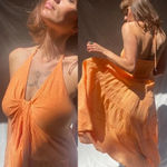 Free People Endless Summer A Little Extra Maxi Dress Papaya Size Small NWOT $128 Photo 9