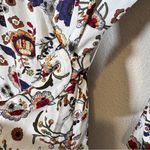 Umgee  White Floral Bell Sleeve Wrap Dress Womens L Ruffled Boho Coquette NWT Photo 6
