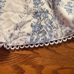 SheIn White and Blue Floral 3/4 sleeve Dress Size S Peek a Boo Waist Photo 12