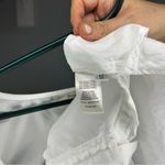 Cloth & Stone  white tie front button up shirt sleeve ruffle blouse top 1x Photo 3