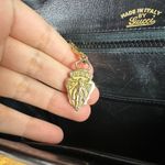 Gucci Vintage  Black Leather Flap Chain Shoulder Handbag Evening Bag Authentic Photo 8