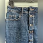 Old Navy NWT High Rise Scottie Dark Blue Denim Button-Front Skirt Sz 2 Photo 1