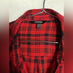 EXPRESS  Red Checkered Long Sleeve Dress size S Photo 4