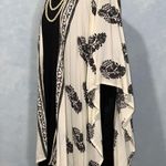 SheIn Cream & Black Print Wrap Cover Kimono Accessories Lightweight Island One Size Photo 3