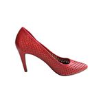 Halogen  Perforated Red Leather High Heel Pumps Size 8.5 Photo 1