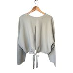 Fabletics Anna Tie-Back Sweatshirt In Dusty Teal Photo 4