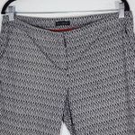 Willi Smith  Black and White Print Cropped Fitted Pants Size 10 Black Print Pant Photo 1
