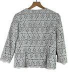 Talbots  Silver Lace Cardigan Blazer Special Occasion Dress Jacket, Size‎ 6 Photo 7