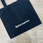 Reformation  Black Canvas Tote Bag Photo 3