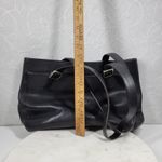 Coach Vintage  Legacy Tote Bag Black‎ Soft Leather Compartments Shoulder Straps Photo 4