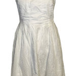 J.Crew  white swiss dot strapless cotton mini dress size 6 Photo 0