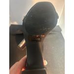 INC International Concepts Heels Red Silver Stripe Ankle‎ Strap Party Shoes Size 10 Photo 3