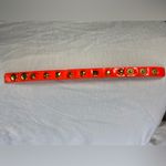 Bracelet Bright Neon Orange‎ Patent Leather and Studs Orange Photo 1