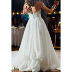 BHLDN NEW  Whispers & Echoes Bellevue Ivory White Linen Wedding Bridal Gown Sz 12 Photo 1