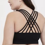 Torrid  Active Black Floral Low-Impact Wireless Strappy Sports Bra Size‎ 4X Photo 1