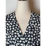 Nic+Zoe Dress Women Small Black Ivory Dotted Cinch Waist Tunic Shift Preppy Photo 6