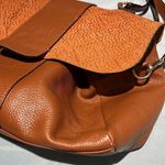 Valentina Fiore Italian Leather Cognac Messenger Slouch Bag Tan Photo 1