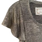 Anthropologie Tirana Gold Metallic Shimmer Boho Top Women's XS Flutter Sleeve Photo 7