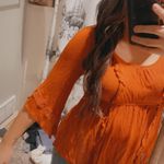 Decree  Burnt Orange Flowy Blouse  Photo 5