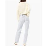 We Wore What NWT CutOut High Rise StraightBaggy Leg Jean Belt 28 Indigo Super Blue Photo 3