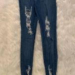 Vibrant Distressed Skinny Jean Medium Wash Photo 2