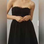 Pilcro and the Letterpress NWT Pilcro Black Strapless Detachable Tulle Lace Hourglass Midi Dress; size M Photo 1