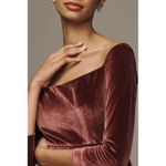 Hutch  Long-Sleeve Square-Neck Velvet Mini Dress Dusty Rose Sz 4 New Photo 1