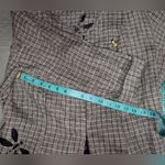 Flax By Jeanne Engelhart Hand Painted Checkered Rauched Blouse M Green/Blk Photo 6