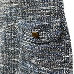 Loft Tweed Blue Black White Fringe Sheath Career Dress Women's Size 6 NWT Photo 2