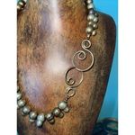 Baroque Pearl Mushrooms Shaped Graduated Artisan Necklace W/ Box Photo 8
