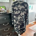 Apt. 9  Longline Cardigan Sweater Jacket Medium Gray Black Camo Print Normcore Photo 4