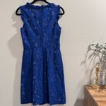 Brooks Brothers Red Fleece Size 2 Blue Floral Lace Lined Sheath Cocktail Dress Photo 1