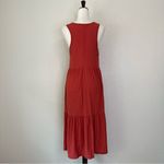Nation Ltd 100% Pima Cotton Melissa Red Ruffle Midi Dress Photo 7